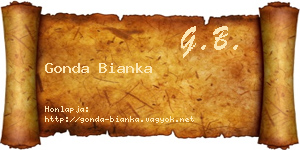 Gonda Bianka névjegykártya