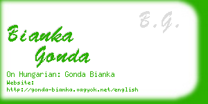 bianka gonda business card